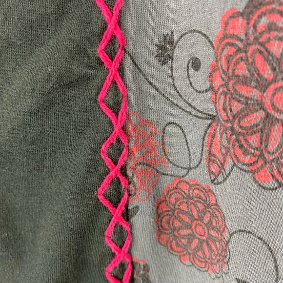 Aller Simplement Boho Tunic Size 1X Mixed Jersey Fabrics Embroidered - Picture 6 of 7